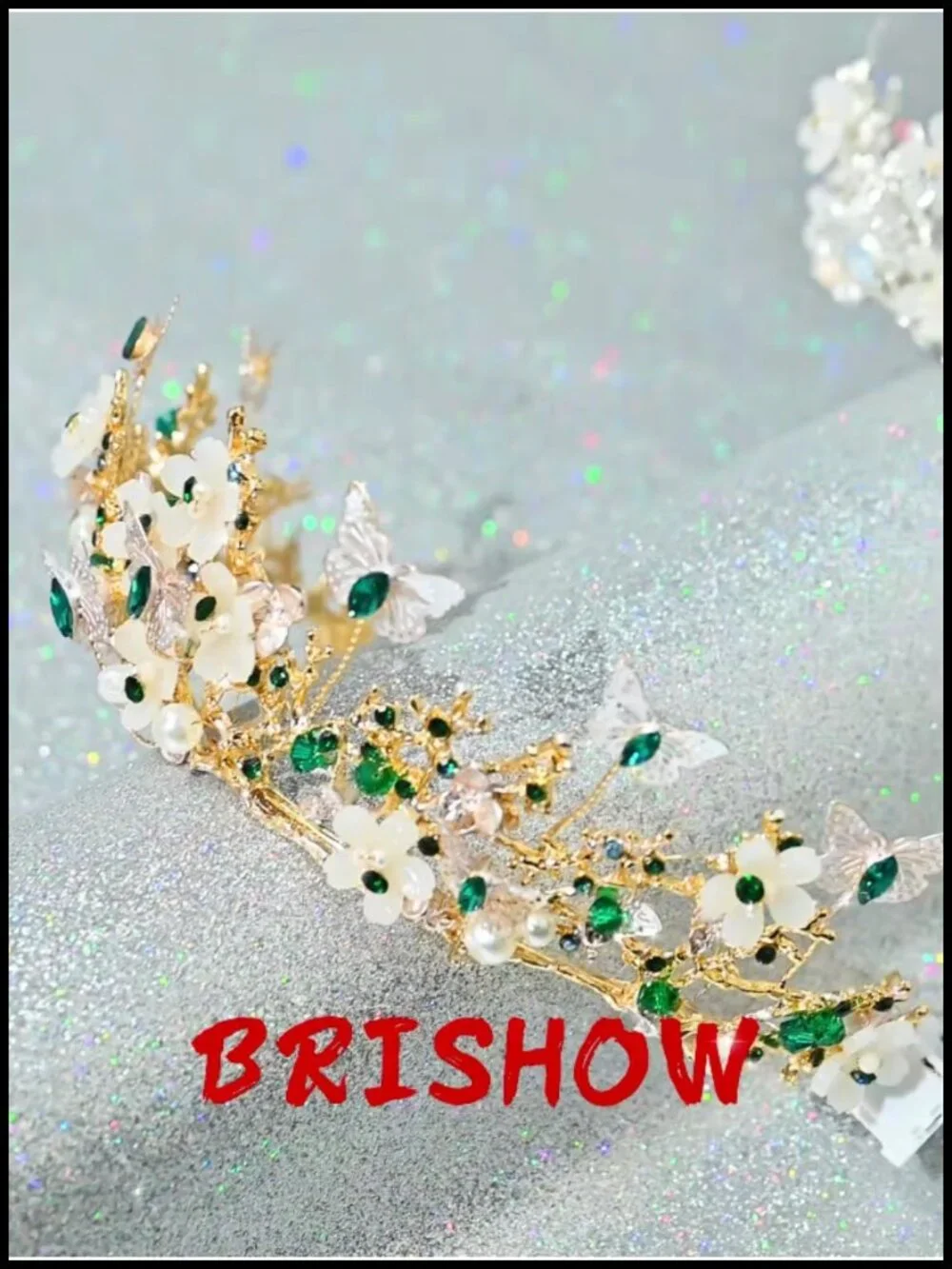 Butterfly Tiara Fairy Crown Crystal Alloy Headpiece for Women Party Cosplay